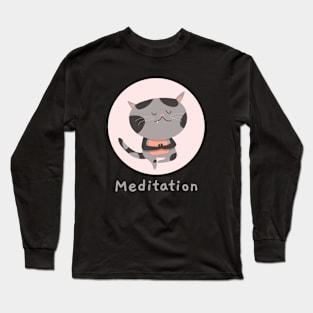 Cat Meditation Long Sleeve T-Shirt